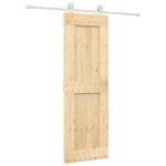 vidaXL Ușă glisantă cu set de feronerie 70x210 cm, lemn masiv de pin vidaXL Ușă glisantă cu set de feronerie 70x210 cm, lemn masiv de pin