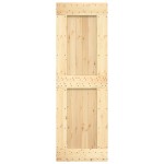 vidaXL Ușă glisantă cu set de feronerie 70x210 cm, lemn masiv de pin vidaXL Ușă glisantă cu set de feronerie 70x210 cm, lemn masiv de pin