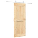 vidaXL Ușă glisantă cu set de feronerie 80x210 cm, lemn masiv de pin vidaXL Ușă glisantă cu set de feronerie 80x210 cm, lemn masiv de pin
