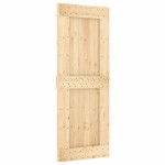 vidaXL Ușă glisantă cu set de feronerie 80x210 cm, lemn masiv de pin vidaXL Ușă glisantă cu set de feronerie 80x210 cm, lemn masiv de pin