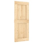 vidaXL Ușă glisantă cu set de feronerie 85x210 cm, lemn masiv de pin vidaXL Ușă glisantă cu set de feronerie 85x210 cm, lemn masiv de pin
