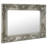 vidaXL Oglindă de perete în stil baroc, argintiu, 50 x 40 cm vidaXL Oglindă de perete în stil baroc, argintiu, 50 x 40 cm