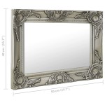 vidaXL Oglindă de perete în stil baroc, argintiu, 50 x 40 cm vidaXL Oglindă de perete în stil baroc, argintiu, 50 x 40 cm