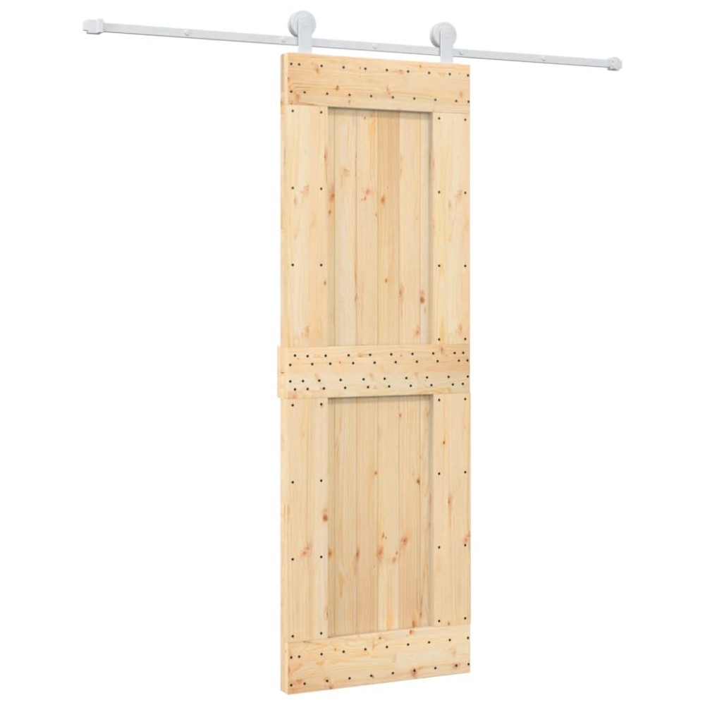 vidaXL Ușă glisantă cu set de feronerie 70x210 cm, lemn masiv de pin
