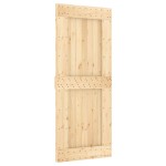 vidaXL Ușă glisantă cu set de feronerie 85x210 cm, lemn masiv de pin vidaXL Ușă glisantă cu set de feronerie 85x210 cm, lemn masiv de pin