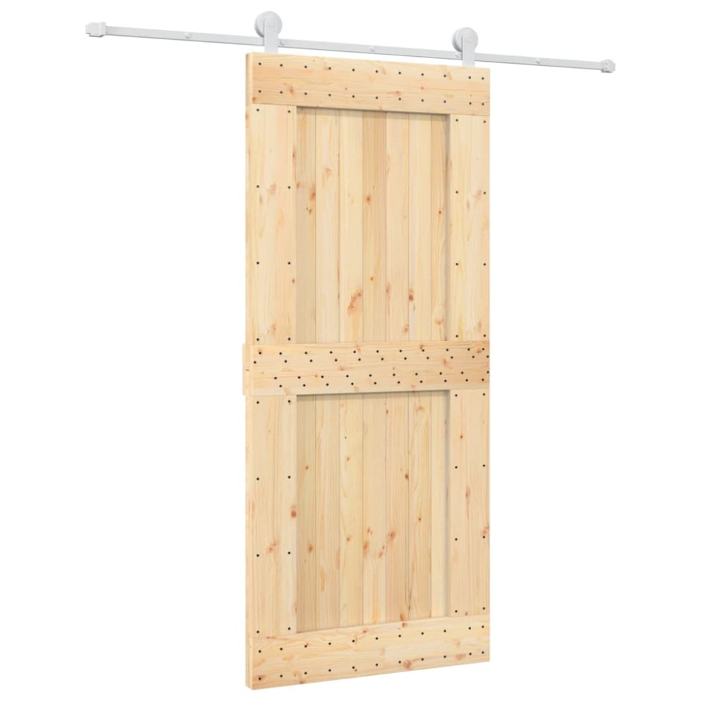 vidaXL Ușă glisantă cu set feronerie, 90x210 cm, lemn masiv de pin