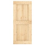 vidaXL Ușă glisantă cu set feronerie, 90x210 cm, lemn masiv de pin vidaXL Ușă glisantă cu set feronerie, 90x210 cm, lemn masiv de pin