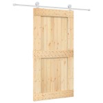 vidaXL Ușă glisantă cu set feronerie, 100x210 cm, lemn masiv de pin vidaXL Ușă glisantă cu set feronerie, 100x210 cm, lemn masiv de pin