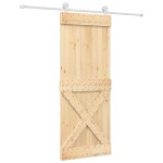 vidaXL Ușă glisantă cu set de feronerie 80x210 cm, lemn masiv de pin vidaXL Ușă glisantă cu set de feronerie 80x210 cm, lemn masiv de pin