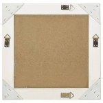 vidaXL Oglindă de perete în stil baroc, alb, 50 x 50 cm vidaXL Oglindă de perete în stil baroc, alb, 50 x 50 cm