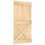 vidaXL Ușă glisantă cu set feronerie, 100x210 cm, lemn masiv de pin vidaXL Ușă glisantă cu set feronerie, 100x210 cm, lemn masiv de pin