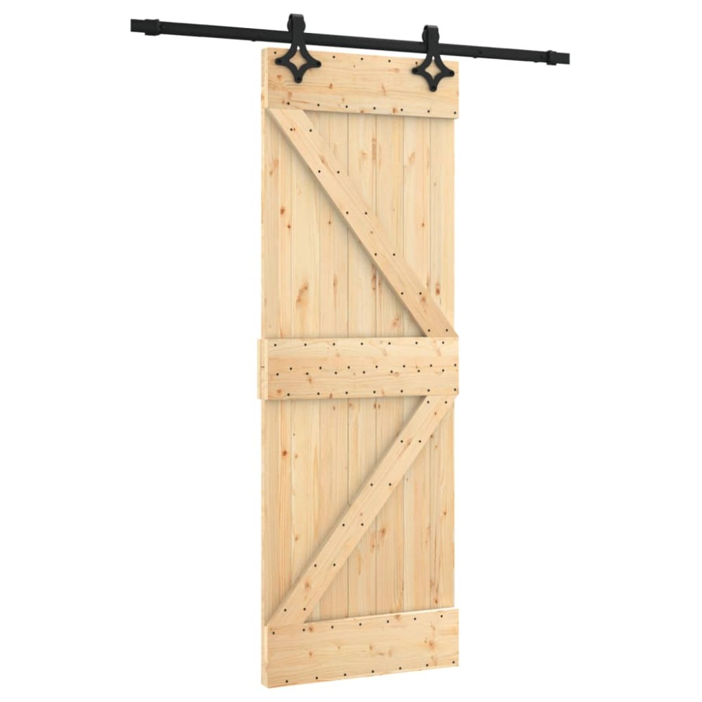 vidaXL Ușă glisantă cu set de feronerie 70x210 cm, lemn masiv de pin