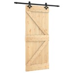 vidaXL Ușă glisantă cu set de feronerie 85x210 cm, lemn masiv de pin vidaXL Ușă glisantă cu set de feronerie 85x210 cm, lemn masiv de pin