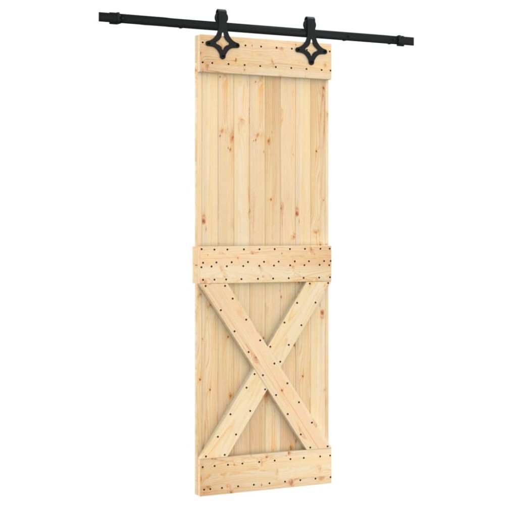 vidaXL Ușă glisantă cu set de feronerie 70x210 cm, lemn masiv de pin