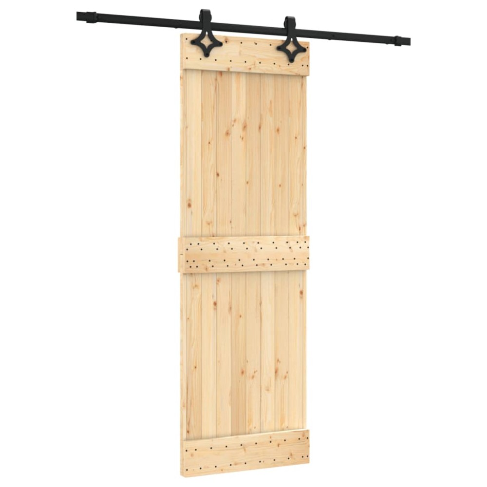 vidaXL Ușă glisantă cu set de feronerie 70x210 cm, lemn masiv de pin