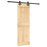 vidaXL Ușă glisantă cu set de feronerie 70x210 cm, lemn masiv de pin vidaXL Ușă glisantă cu set de feronerie 70x210 cm, lemn masiv de pin