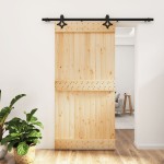 vidaXL Ușă glisantă cu set feronerie, 100x210 cm, lemn masiv de pin vidaXL Ușă glisantă cu set feronerie, 100x210 cm, lemn masiv de pin