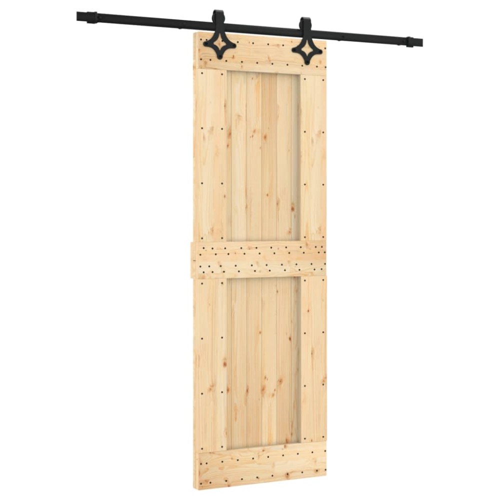 vidaXL Ușă glisantă cu set de feronerie 70x210 cm, lemn masiv de pin