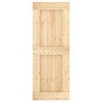 vidaXL Ușă glisantă cu set de feronerie 80x210 cm, lemn masiv de pin vidaXL Ușă glisantă cu set de feronerie 80x210 cm, lemn masiv de pin