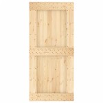 vidaXL Ușă glisantă cu set de feronerie 95x210 cm, lemn masiv de pin vidaXL Ușă glisantă cu set de feronerie 95x210 cm, lemn masiv de pin