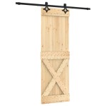 vidaXL Ușă glisantă cu set de feronerie 70x210 cm, lemn masiv de pin vidaXL Ușă glisantă cu set de feronerie 70x210 cm, lemn masiv de pin