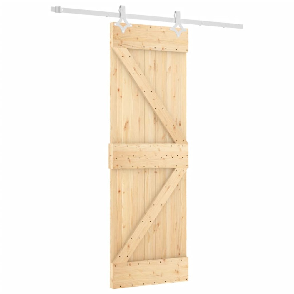 vidaXL Ușă glisantă cu set de feronerie 70x210 cm, lemn masiv de pin
