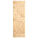 vidaXL Ușă glisantă cu set de feronerie 70x210 cm, lemn masiv de pin vidaXL Ușă glisantă cu set de feronerie 70x210 cm, lemn masiv de pin