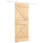 vidaXL Ușă glisantă cu set de feronerie 80x210 cm, lemn masiv de pin vidaXL Ușă glisantă cu set de feronerie 80x210 cm, lemn masiv de pin