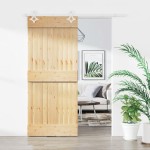 vidaXL Ușă glisantă cu set feronerie, 90x210 cm, lemn masiv de pin vidaXL Ușă glisantă cu set feronerie, 90x210 cm, lemn masiv de pin