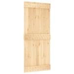 vidaXL Ușă glisantă cu set feronerie, 90x210 cm, lemn masiv de pin vidaXL Ușă glisantă cu set feronerie, 90x210 cm, lemn masiv de pin