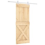 vidaXL Ușă glisantă cu set de feronerie 80x210 cm, lemn masiv de pin vidaXL Ușă glisantă cu set de feronerie 80x210 cm, lemn masiv de pin