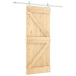 vidaXL Ușă glisantă cu set de feronerie 85x210 cm, lemn masiv de pin vidaXL Ușă glisantă cu set de feronerie 85x210 cm, lemn masiv de pin