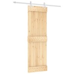 vidaXL Ușă glisantă cu set de feronerie 70x210 cm, lemn masiv de pin vidaXL Ușă glisantă cu set de feronerie 70x210 cm, lemn masiv de pin