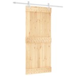vidaXL Ușă glisantă cu set feronerie, 90x210 cm, lemn masiv de pin vidaXL Ușă glisantă cu set feronerie, 90x210 cm, lemn masiv de pin