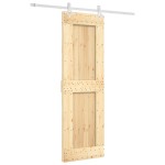 vidaXL Ușă glisantă cu set de feronerie 70x210 cm, lemn masiv de pin vidaXL Ușă glisantă cu set de feronerie 70x210 cm, lemn masiv de pin