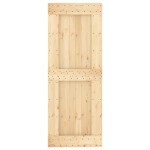 vidaXL Ușă glisantă cu set de feronerie 80x210 cm, lemn masiv de pin vidaXL Ușă glisantă cu set de feronerie 80x210 cm, lemn masiv de pin