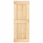 vidaXL Ușă glisantă cu set de feronerie 85x210 cm, lemn masiv de pin vidaXL Ușă glisantă cu set de feronerie 85x210 cm, lemn masiv de pin