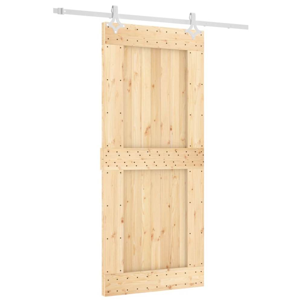 vidaXL Ușă glisantă cu set feronerie, 90x210 cm, lemn masiv de pin