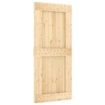 vidaXL Ușă glisantă cu set feronerie, 90x210 cm, lemn masiv de pin vidaXL Ușă glisantă cu set feronerie, 90x210 cm, lemn masiv de pin