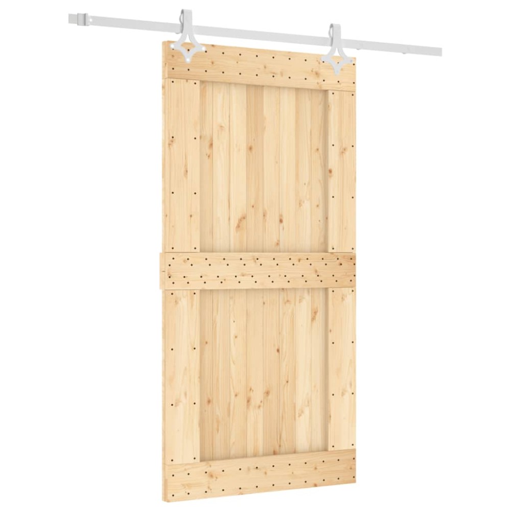 vidaXL Ușă glisantă cu set feronerie, 100x210 cm, lemn masiv de pin