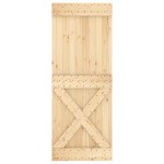 vidaXL Ușă glisantă cu set de feronerie 80x210 cm, lemn masiv de pin vidaXL Ușă glisantă cu set de feronerie 80x210 cm, lemn masiv de pin