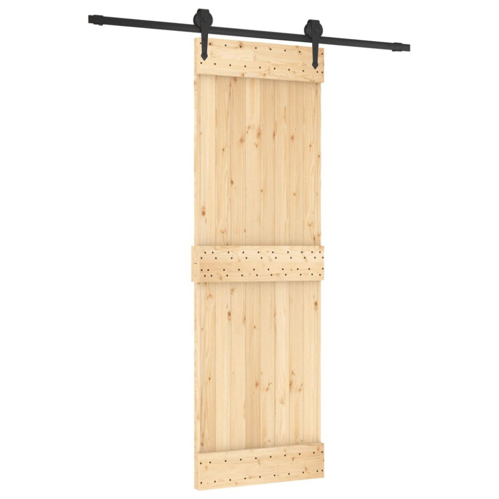 vidaXL Ușă glisantă cu set de feronerie 70x210 cm, lemn masiv de pin