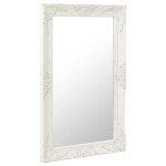 vidaXL Oglindă de perete în stil baroc, alb, 50 x 80 cm vidaXL Oglindă de perete în stil baroc, alb, 50 x 80 cm