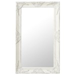 vidaXL Oglindă de perete în stil baroc, alb, 50 x 80 cm vidaXL Oglindă de perete în stil baroc, alb, 50 x 80 cm