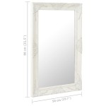 vidaXL Oglindă de perete în stil baroc, alb, 50 x 80 cm vidaXL Oglindă de perete în stil baroc, alb, 50 x 80 cm