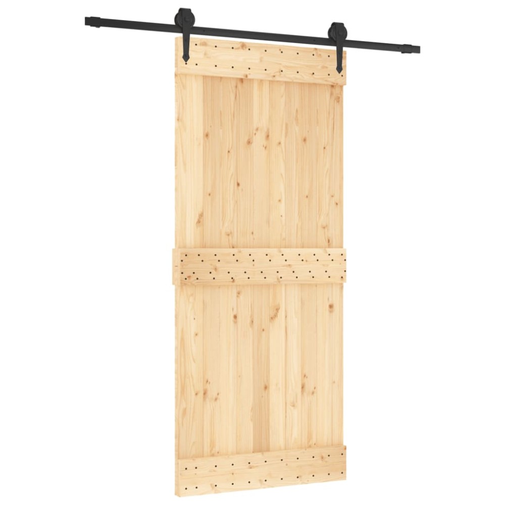 vidaXL Ușă glisantă cu set feronerie, 90x210 cm, lemn masiv de pin