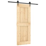 vidaXL Ușă glisantă cu set de feronerie 80x210 cm, lemn masiv de pin vidaXL Ușă glisantă cu set de feronerie 80x210 cm, lemn masiv de pin