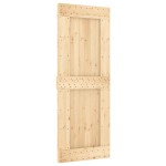 vidaXL Ușă glisantă cu set de feronerie 80x210 cm, lemn masiv de pin vidaXL Ușă glisantă cu set de feronerie 80x210 cm, lemn masiv de pin