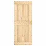 vidaXL Ușă glisantă cu set de feronerie 85x210 cm, lemn masiv de pin vidaXL Ușă glisantă cu set de feronerie 85x210 cm, lemn masiv de pin