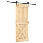 vidaXL Ușă glisantă cu set de feronerie 80x210 cm, lemn masiv de pin vidaXL Ușă glisantă cu set de feronerie 80x210 cm, lemn masiv de pin